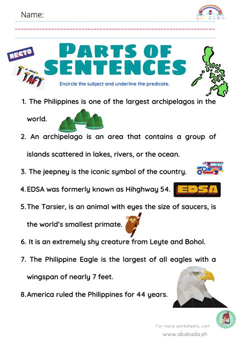 Parts Of A Sentence Worksheet Parts Of Sentences Worksheet - Parts Of Sentences Worksheet