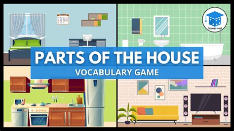 Parts Of The House Vocabulary Game Games4esl Part Of The House Worksheet - Part Of The House Worksheet