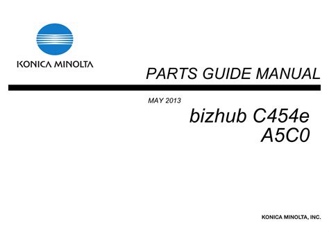Read Parts Guide Manual Konica Minolta 