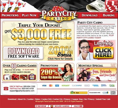 party city casino no deposit codes