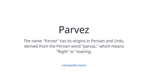 Parvez Meaning In Urdu