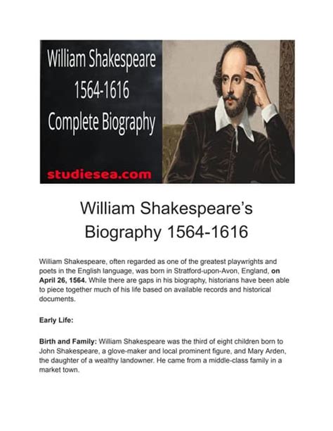 parvis emad biography of william shakespeare
