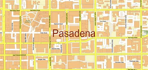 pasadena california map