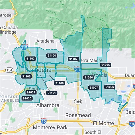 pasadena california zip code