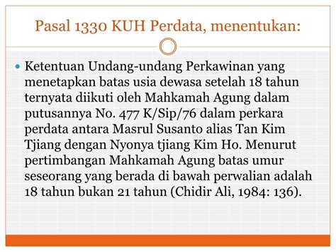 Pasal 1330 Kuhperdata
