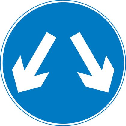 Pass Either Side Sign