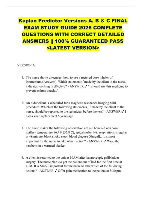 Pass Kaplan Predictor Test 1