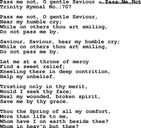 Pass Me Not Lyrics