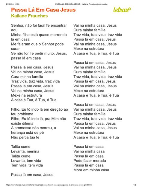 Passa Jesus Letra