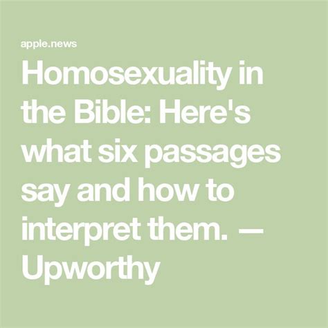 passages about homosexuality