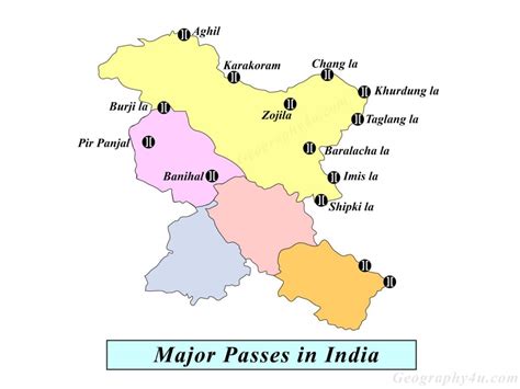 Passes In India Map
