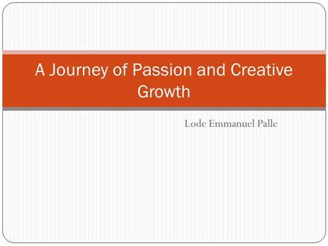 Passion Presentation Title