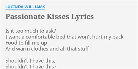 passionate kisses lyrics