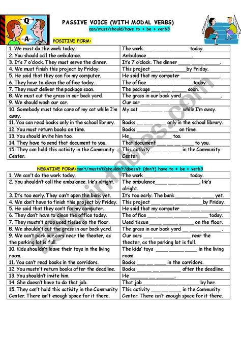 Passive Verbs Exercises