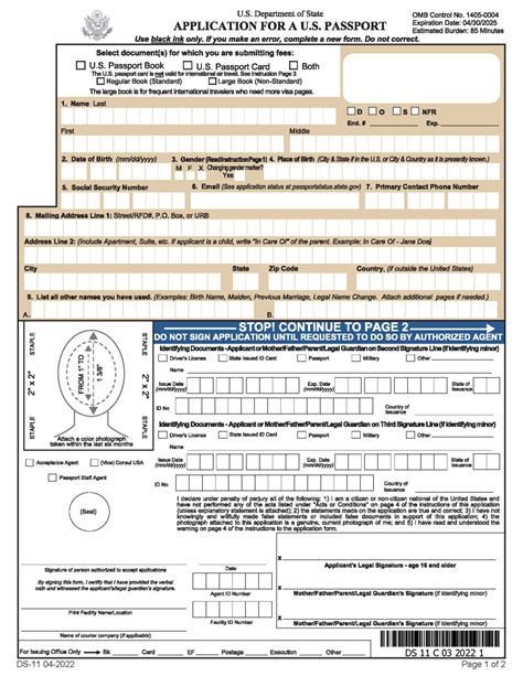 Read Passport Paper Application 