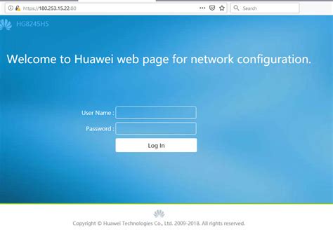 password admin router huawei
