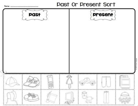 Past And Present Sorting Activity Teacher Made Twinkl Past Present Kindergarten Worksheet - Past Present Kindergarten Worksheet