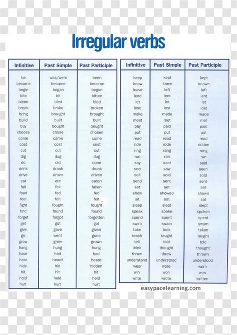 Past Participle Verbs