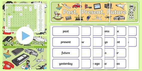 Past Present Future Resource Pack Teacher Made Twinkl Past Present Kindergarten Worksheet - Past Present Kindergarten Worksheet