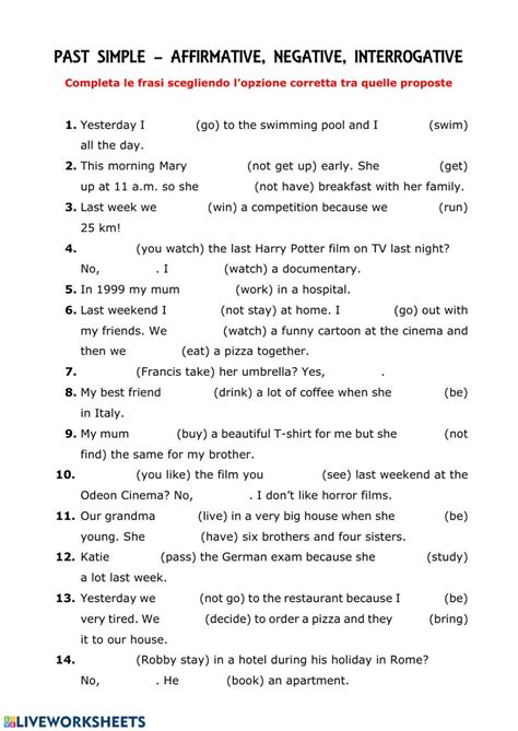 Past Simple Exercises