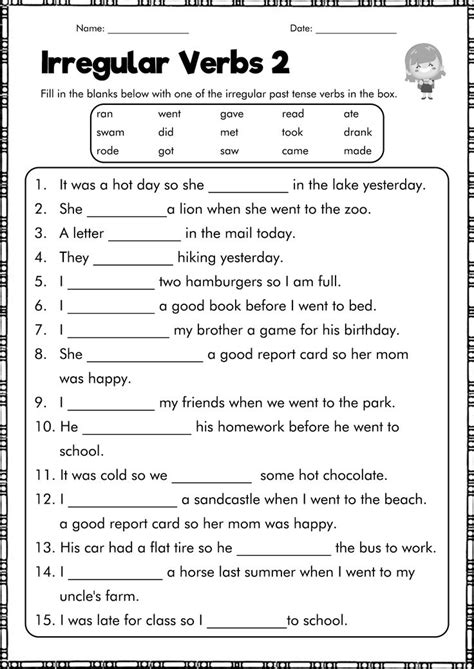 Past Tense Verbs Second Grade Teaching Resources Tpt Past Tense Verbs 2nd Grade - Past Tense Verbs 2nd Grade