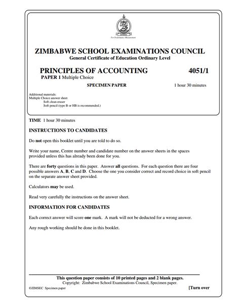 Read Online Past Exam Papers O Level Principle Of Accounts 