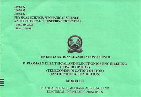 Full Download Past Papers Knec Electrical Engineering Module 1 