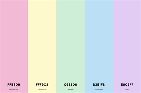 pastel colors hex code