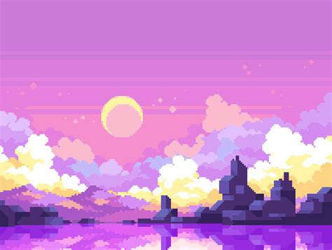Pastel Pixel Art Scenery