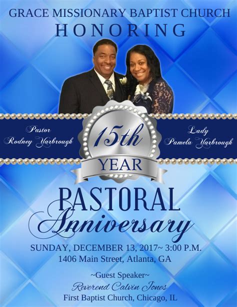 Pastor And Wife Anniversary Invitations