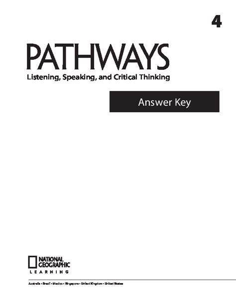 Download Pathways 4 Answer Key Chapter 9 