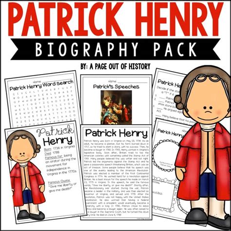 patrick henry childrens biography website