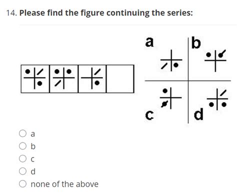 pattern Brain Metrix Free IQ test question dots and slashes in a