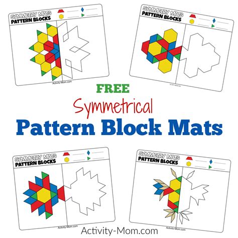 Pattern Block Mats Free Printable The Activity Mom Pattern Block Puzzles Printable - Pattern Block Puzzles Printable