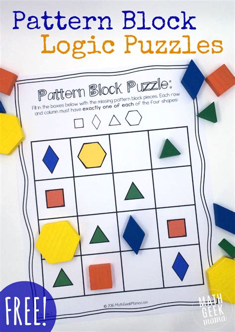 Pattern Block Puzzles Printable Printable Logic Puzzles Pattern Block Puzzles Printable - Pattern Block Puzzles Printable