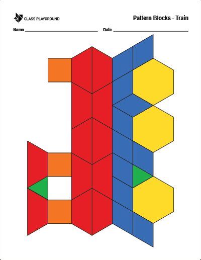 Pattern Blocks Class Playground Pattern Block Puzzles Printable - Pattern Block Puzzles Printable