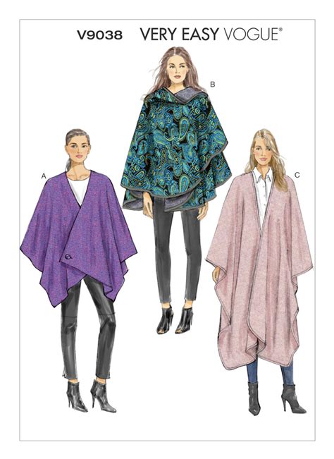 pattern break down Cape Pattern Sewing, Vogue Sewing Patterns, Pattern