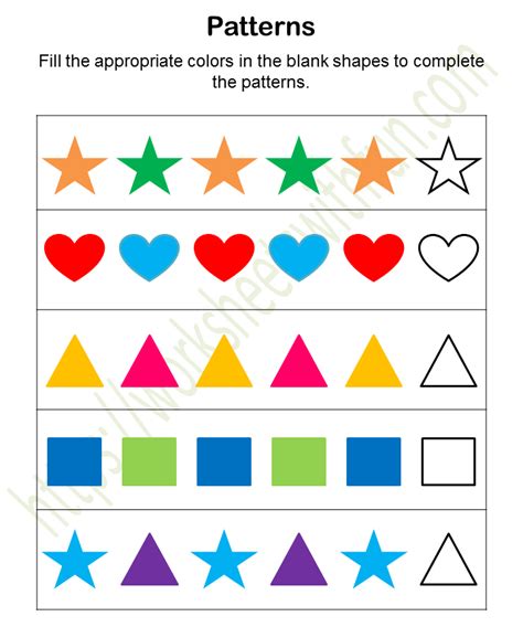 Pattern Worksheets For Preschool Patterns Worksheets Preschool - Patterns Worksheets Preschool