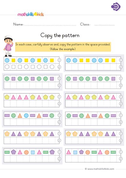 Pattern Worksheets Patterns Worksheet First Grade - Patterns Worksheet First Grade