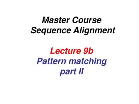 Read Online Pattern Matching Part Ii 