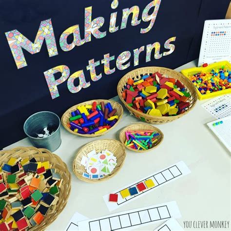 Patterning Math Centers For Kindergarten Creative Kindergarten Patterning Kindergarten - Patterning Kindergarten