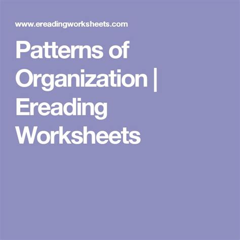 Patterns Of Organization Ereading Worksheets Writing Organization Worksheet - Writing Organization Worksheet
