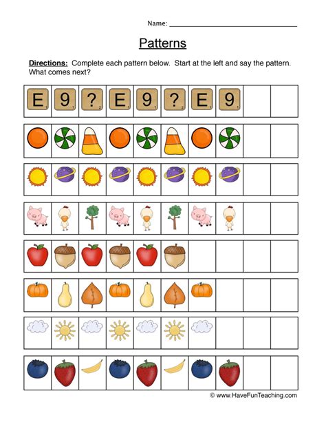 Patterns Pattern Symbol Worksheet - Pattern Symbol Worksheet