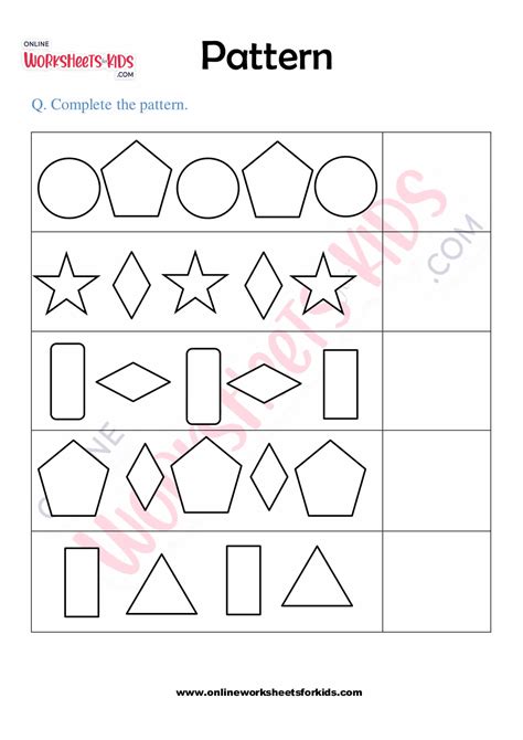 Patterns Worksheets Dynamically Created Patterns Worksheets Patterns And Sequences Worksheet - Patterns And Sequences Worksheet