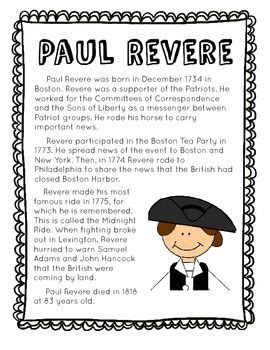 Paul Revere Unit Study Paul Revere Worksheets 3rd Grade - Paul Revere Worksheets 3rd Grade