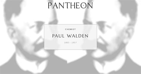 paul walden biography