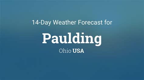 paulding ohio weather