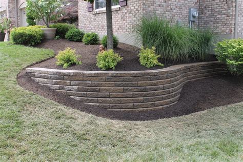Paver Stone Wall On Hill