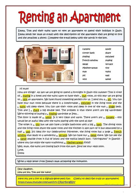 Pay Online Renting An Apartment Worksheet - Renting An Apartment Worksheet