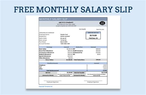 Pay Slip Monthly